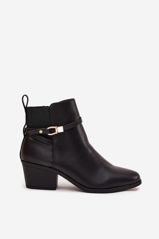 Botas femininas Casal o castelocom listrasem I cor douradam Detalem cor preta Zelinae