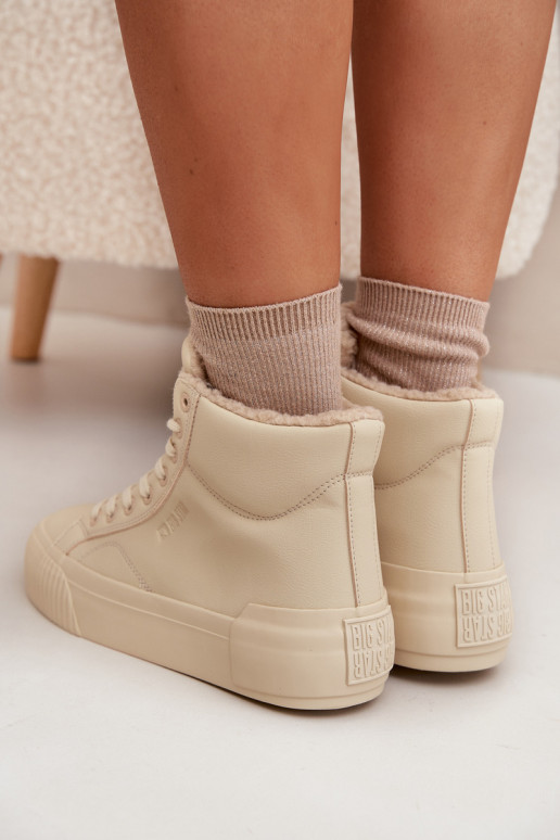 aquecimento Sapatos de lazer com uma plataforma Big Star OO274795 bege