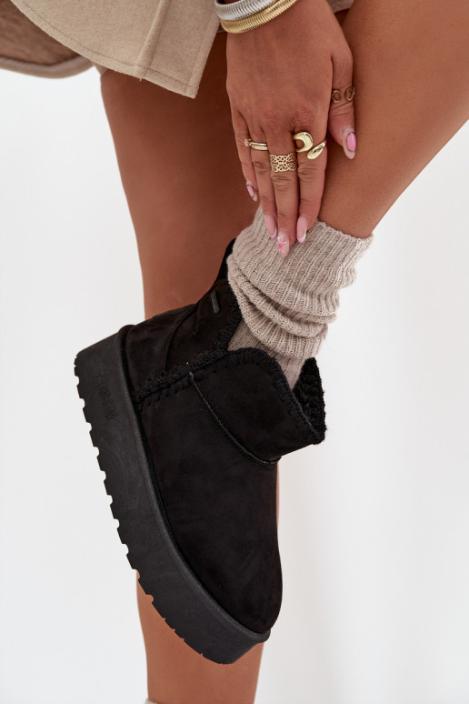 Botas de neve Feminino com uma plataformaPrzeszyciami Big Star SS274128 cor preta