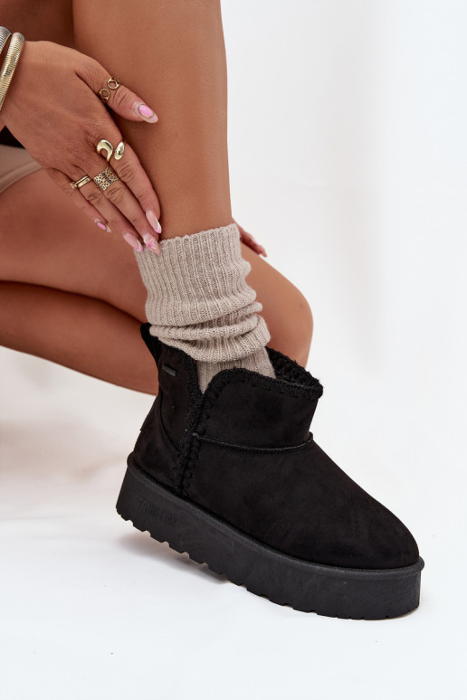 Botas de neve Feminino com uma plataformaPrzeszyciami Big Star SS274128 cor preta