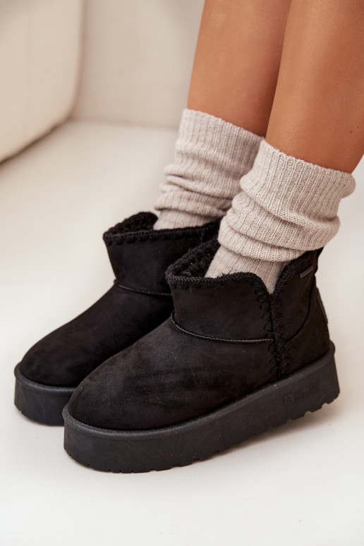 Botas de neve Feminino com uma plataformaPrzeszyciami Big Star SS274128 cor preta