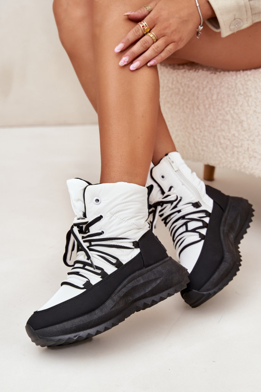 Botas de neve Feminino Casal o castelo Big Star SS274060 Branco-cor preta