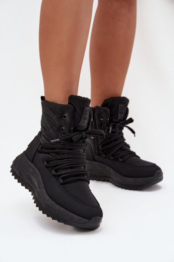 Botas de neve Feminino Casal o castelo Big Star SS274059 cor preta