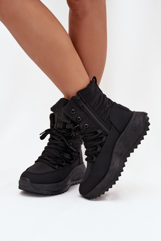 Botas de neve Feminino Casal o castelo Big Star SS274059 cor preta
