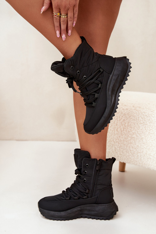 Botas de neve Feminino Casal o castelo Big Star SS274059 cor preta