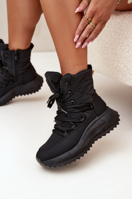 Botas de neve Feminino Casal o castelo Big Star SS274059 cor preta