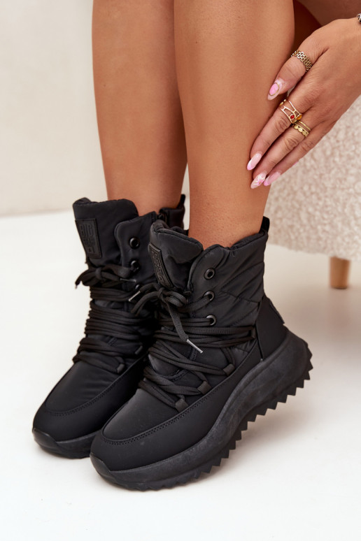 Botas de neve Feminino Casal o castelo Big Star SS274059 cor preta