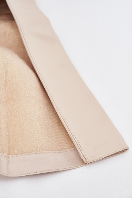 Botas femininos de cano alto acolchoados com salto e plataforma na cor marfim "Lysara" Botas femininos de cano alto acolchoados com salto e plataforma na cor marfim "Lysara"