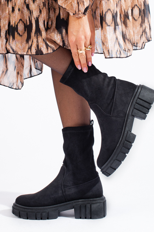 cor preta sapato de camurça mulheres