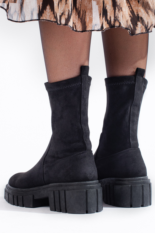 cor preta sapato de camurça mulheres