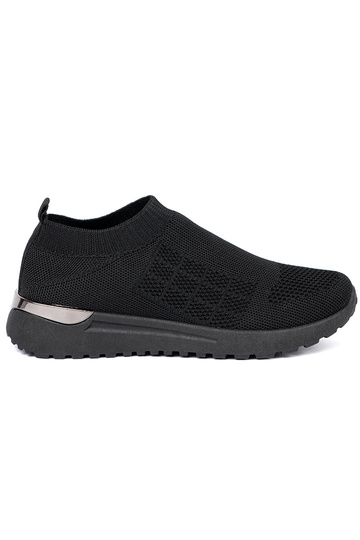 cor preta calçado desportivo slip-on z siateczkoParaą choleParaką 2