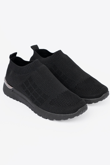 cor preta calçado desportivo slip-on z siateczkoParaą choleParaką