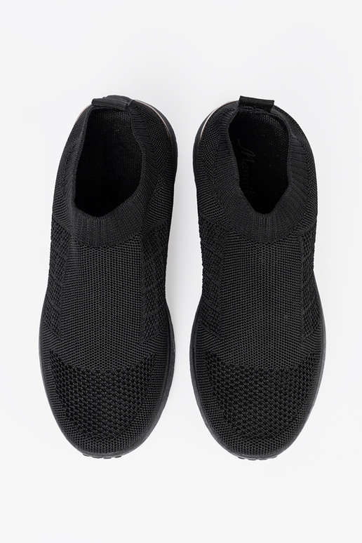 cor preta calçado desportivo slip-on z siateczkoParaą choleParaką