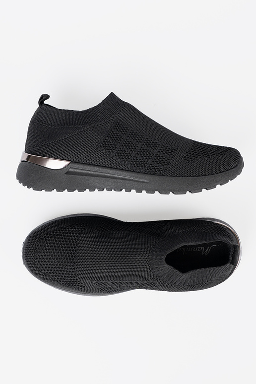 cor preta calçado desportivo slip-on z siateczkoParaą choleParaką