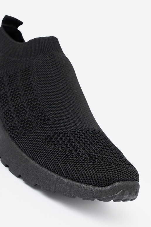 cor preta calçado desportivo slip-on z siateczkoParaą choleParaką