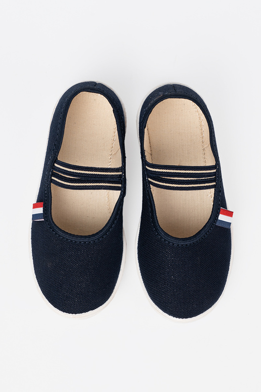  cor azul sapato z flexívelm paskiem