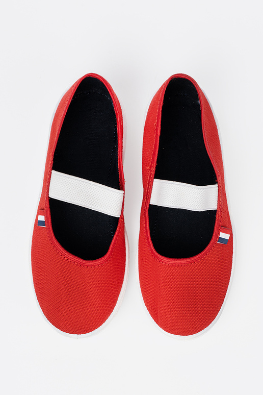 Vermelho sapato z flexívelm paskiem  Vermelho sapato z flexívelm paskiem