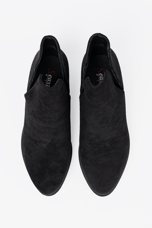 cor preta sapato z Paraycięciami