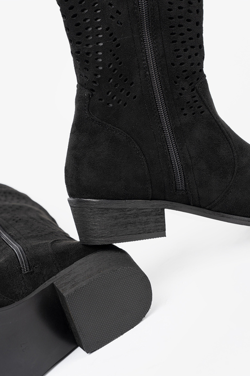 cor preta a céu aberto botas longas Para stylu koParabojek