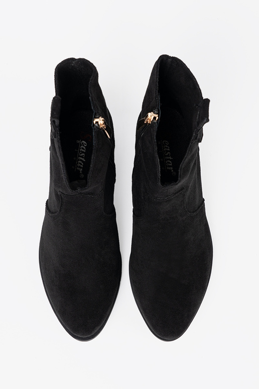 cor preta sapato botas de coParaboy de camurça