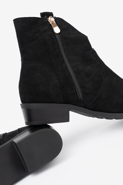 cor preta sapato botas de coParaboy de camurça