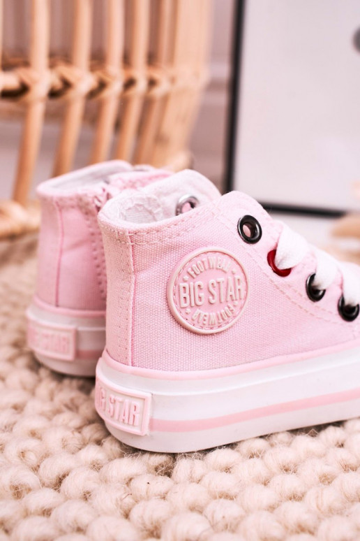 Calçado infantil com sola com zíperes BIG STAR HH374191 cor rosa