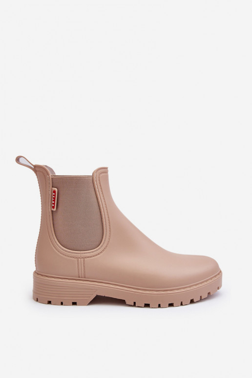 Baixo Botas de borracha Feminino bege Birella Baixo Botas de borracha Feminino bege Birella