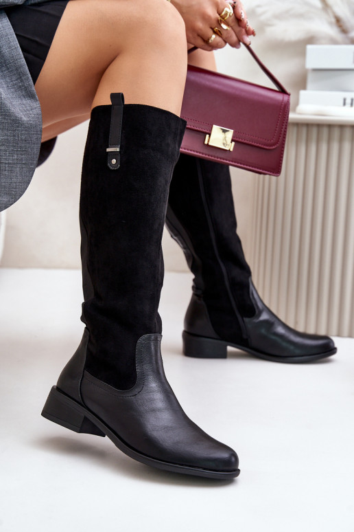 Feminino aquecimento botas Contra a estrada Casal o castelo cor preta Ivasira