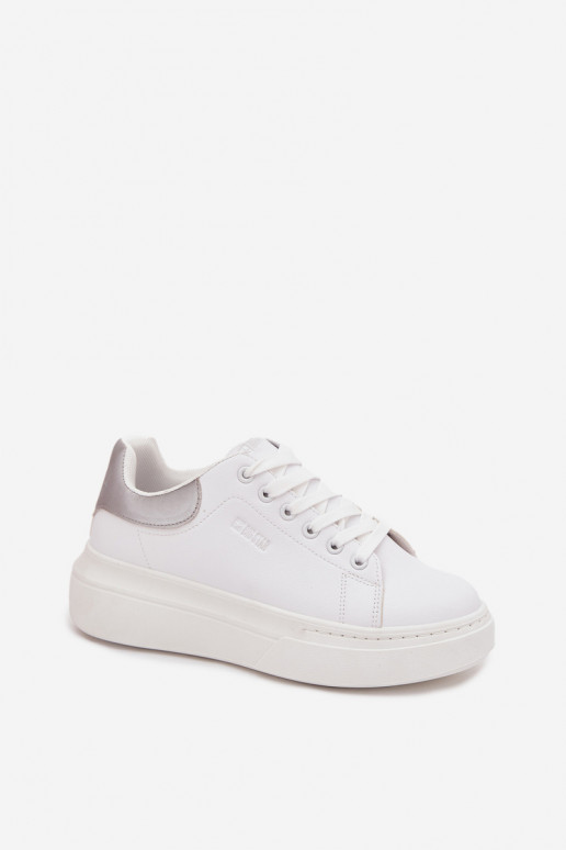 À modalo de tênis Feminino com uma plataforma Big Star SS274245 Branco-cor prata