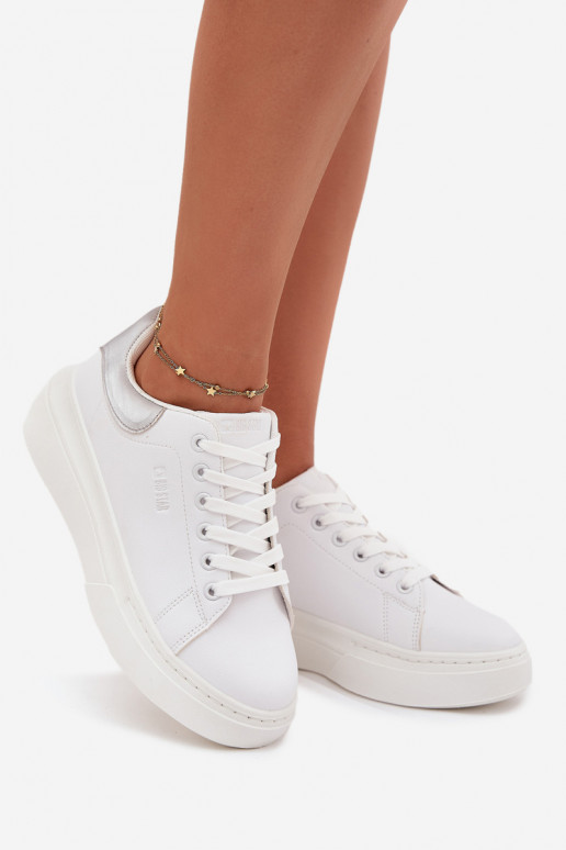À modalo de tênis Feminino com uma plataforma Big Star SS274245 Branco-cor prata