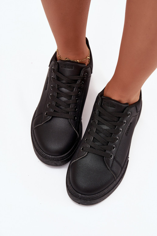 À modalo de tênis Feminino com uma plataforma Big Star SS274244 cor preta À modalo de tênis Feminino com uma plataforma Big Star SS274244 cor preta