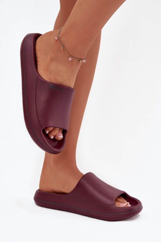  Chinelos femininos Big Star SS274422 Borgonha