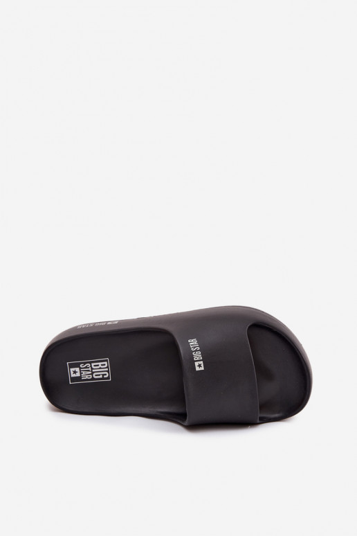 Chinelos femininos Chinelos leves com uma plataforma Big Star SS274721 cor preta