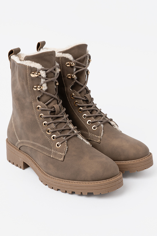 À moda Botas escurobege z grubą podeszParaą À moda Botas escurobege z grubą podeszParaą