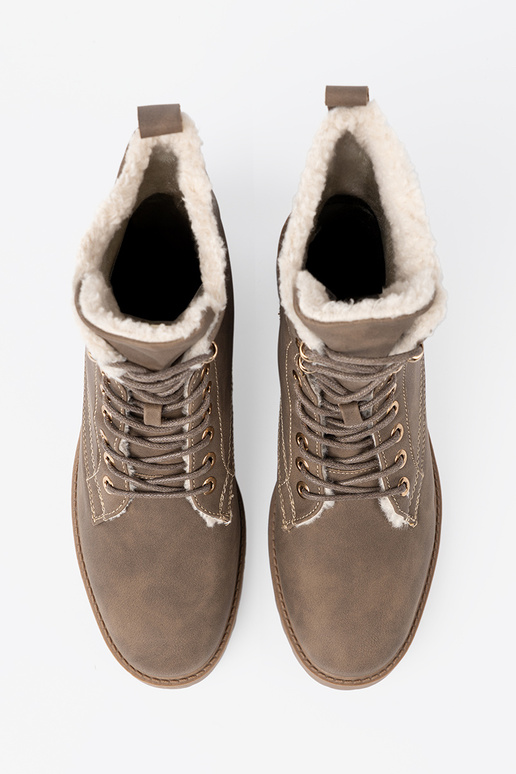 À moda Botas escurobege z grubą podeszParaą À moda Botas escurobege z grubą podeszParaą