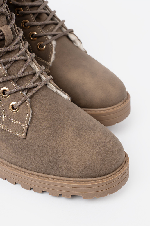 À moda Botas escurobege z grubą podeszParaą À moda Botas escurobege z grubą podeszParaą