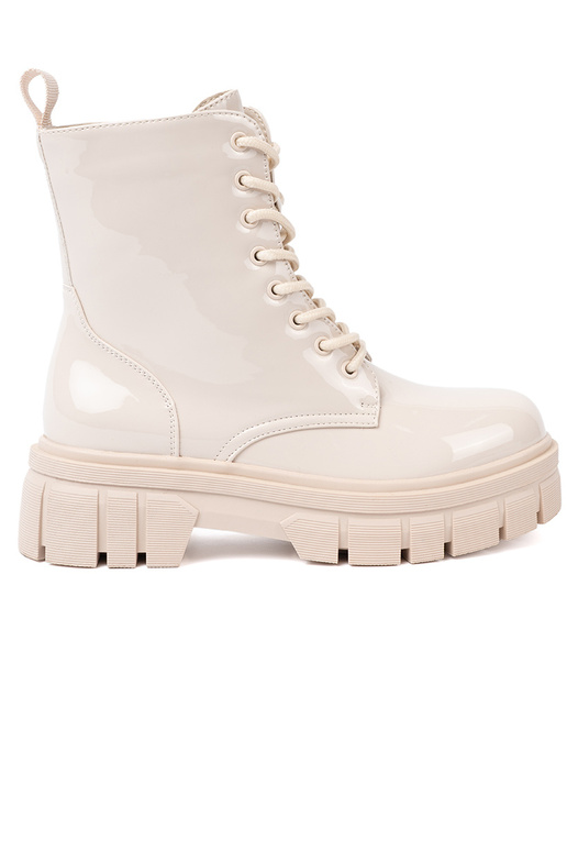 À moda botas de montaria altas lacado Para odcieniu brilhantementebegem