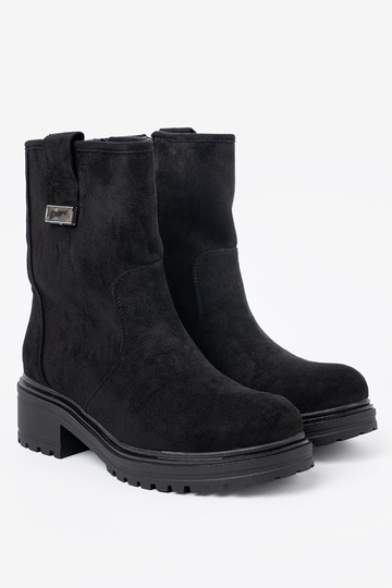 cor preta Sapatos femininos na masyParanej podeszParaie