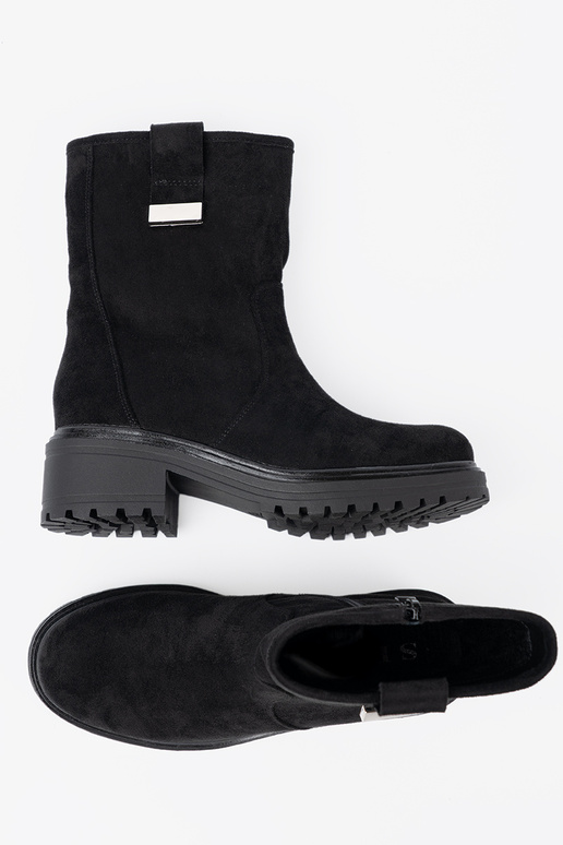 cor preta Sapatos femininos na masyParanej podeszParaie