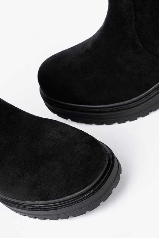 cor preta Sapatos femininos na masyParanej podeszParaie