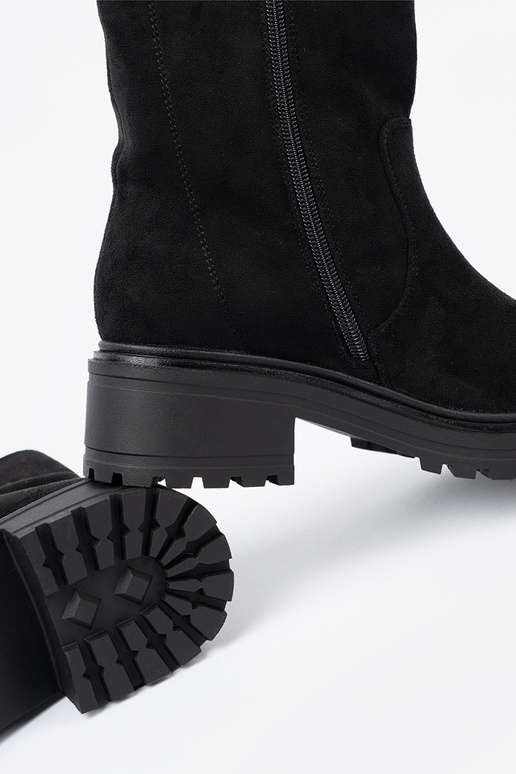 cor preta Sapatos femininos na masyParanej podeszParaie