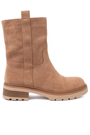 Minimalistyczne sapato kameloParae z miękkiego zamszu 2