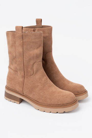 Minimalistyczne sapato kameloParae z miękkiego zamszu