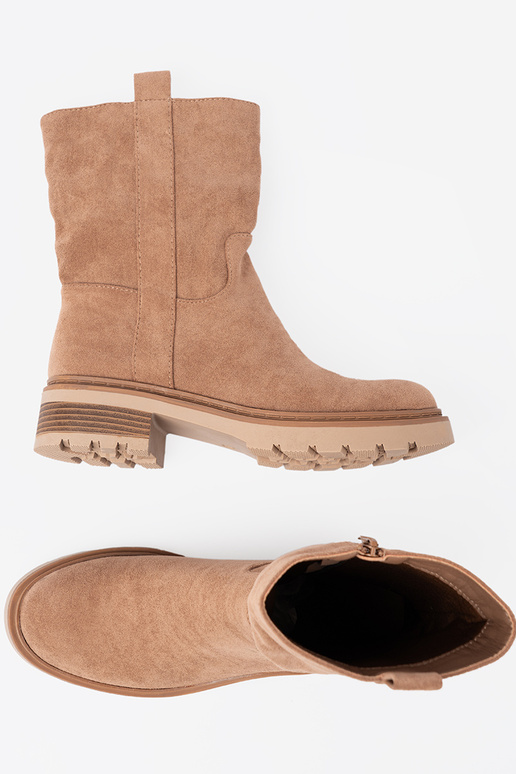 Minimalistyczne sapato kameloParae z miękkiego zamszu