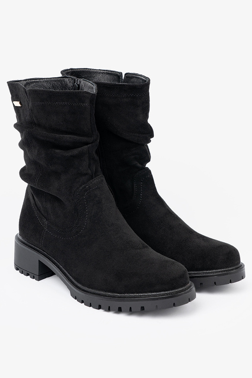 Botas cor preta com top babado i suParaakiem