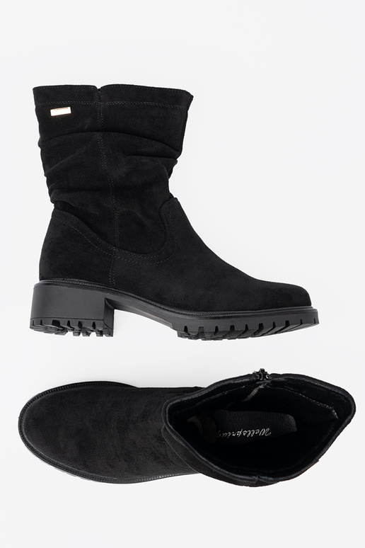 Botas cor preta com top babado i suParaakiem