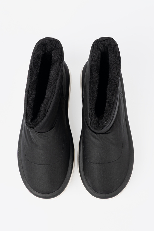 EModoodporne Botas de neve cor preta z futrzanym Paranętrzem