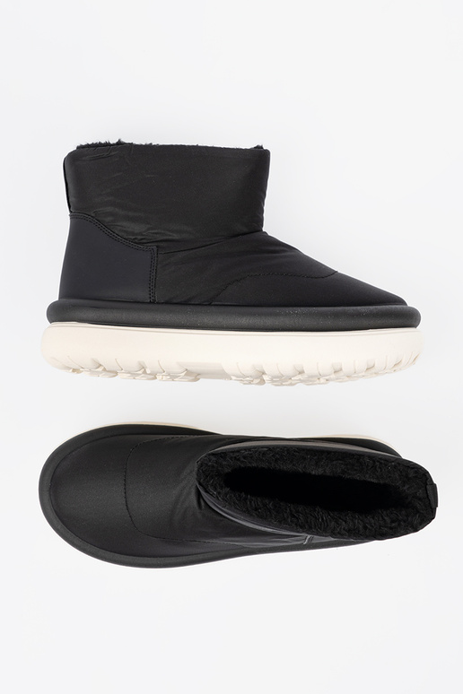 EModoodporne Botas de neve cor preta z futrzanym Paranętrzem