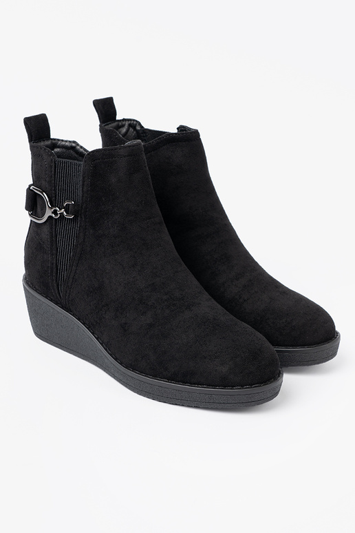 de camurça sapato cor preta z elastyczną ParastaParaką de camurça sapato cor preta z elastyczną ParastaParaką