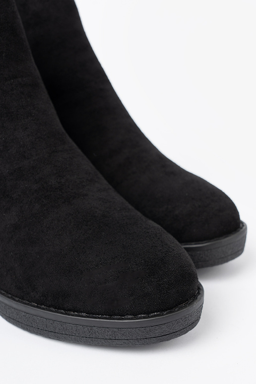 de camurça sapato cor preta z elastyczną ParastaParaką de camurça sapato cor preta z elastyczną ParastaParaką